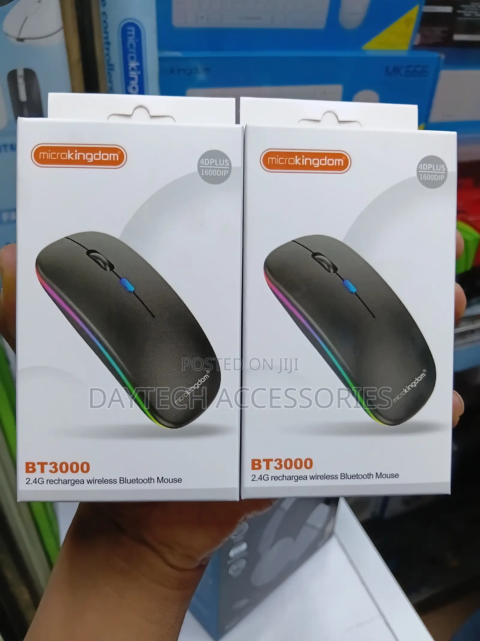 Microkingdom Bluetooth + 2.4G Dual-Mode Rechargeable LED Optical Mouse