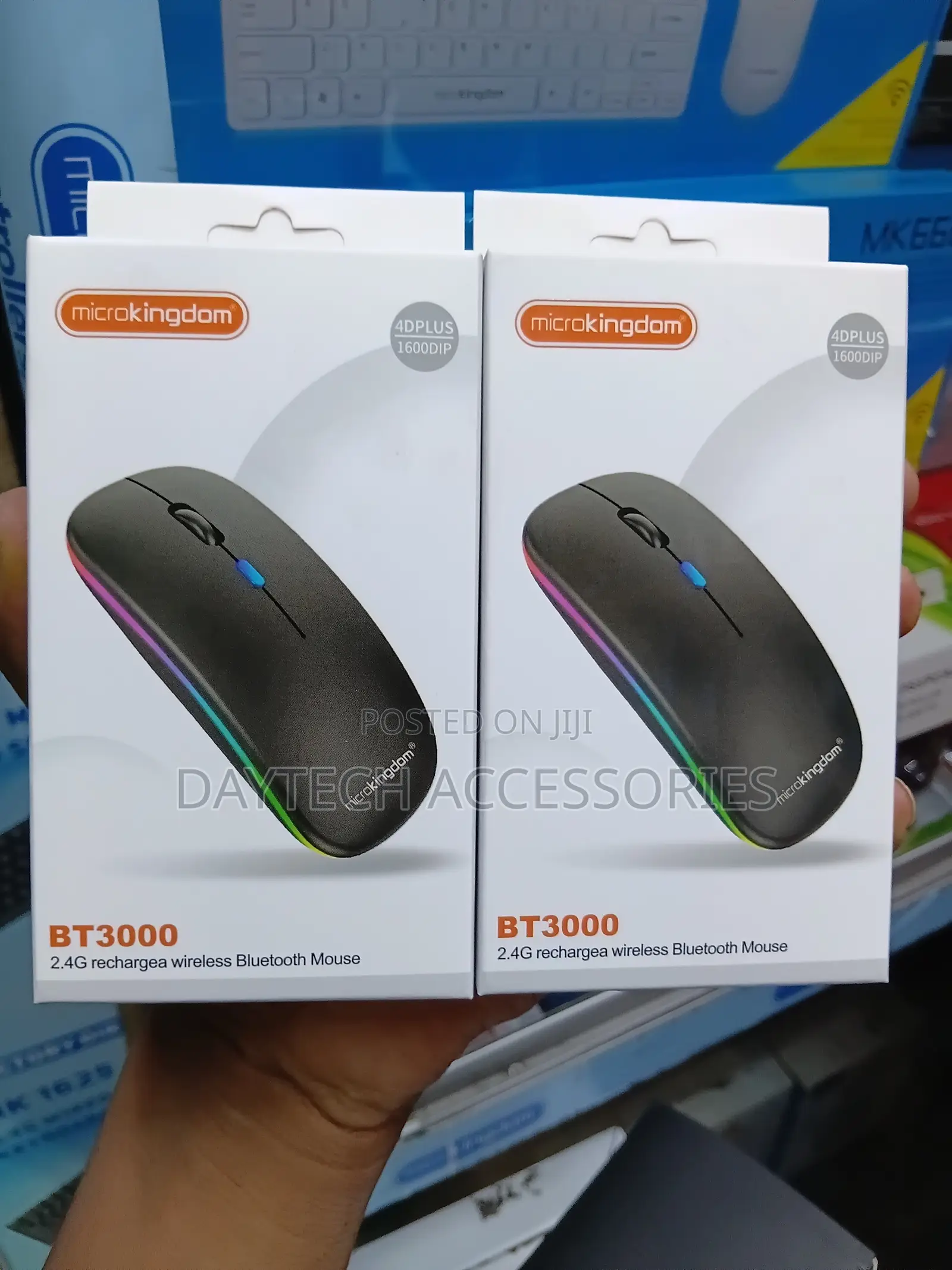 Microkingdom Bluetooth + 2.4G Dual-Mode Rechargeable LED Optical Mouse