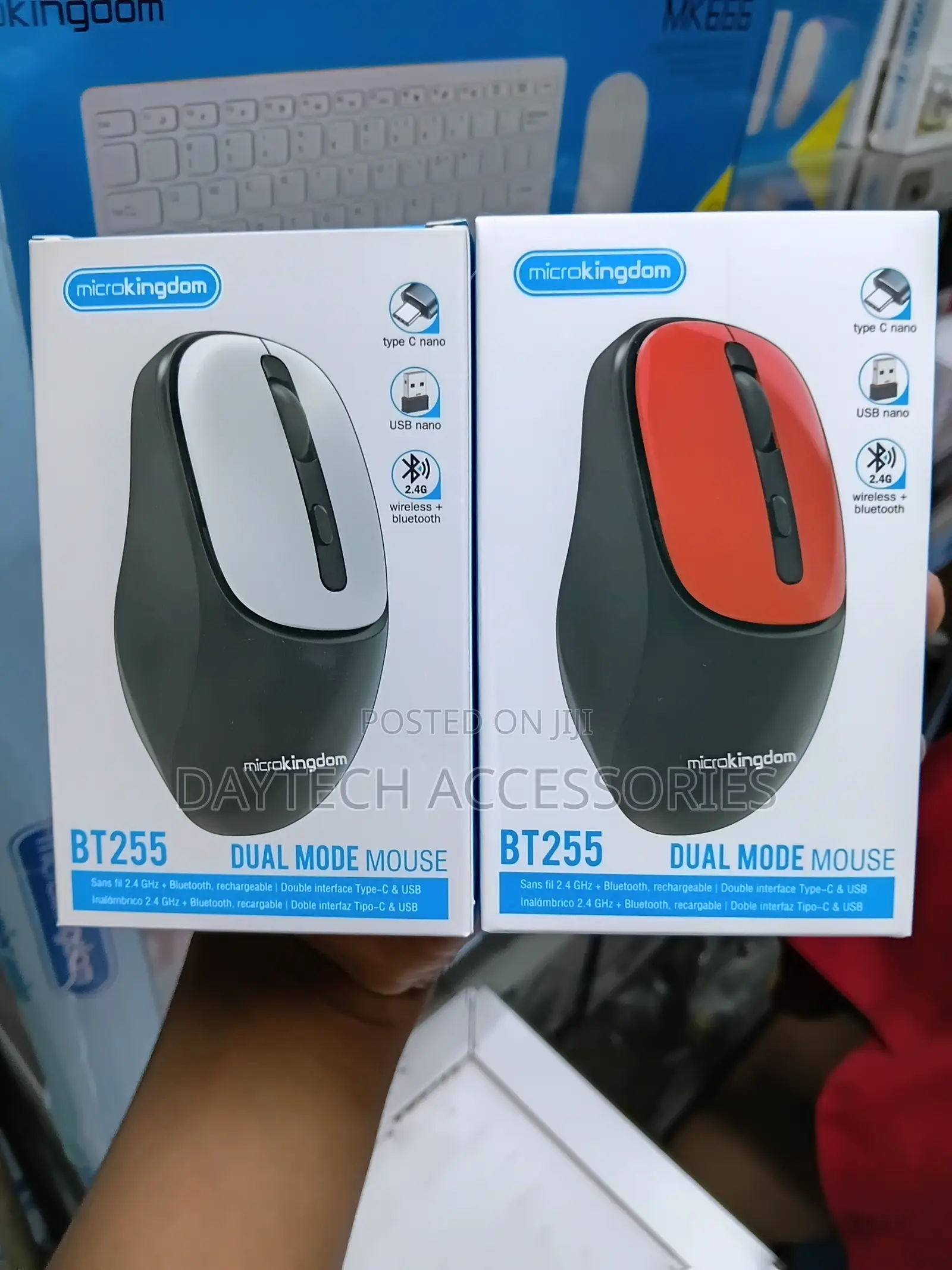 Microkingdom BT255 Dual Mode Mouse Both 2.4 GHz Wireless Bluetooth