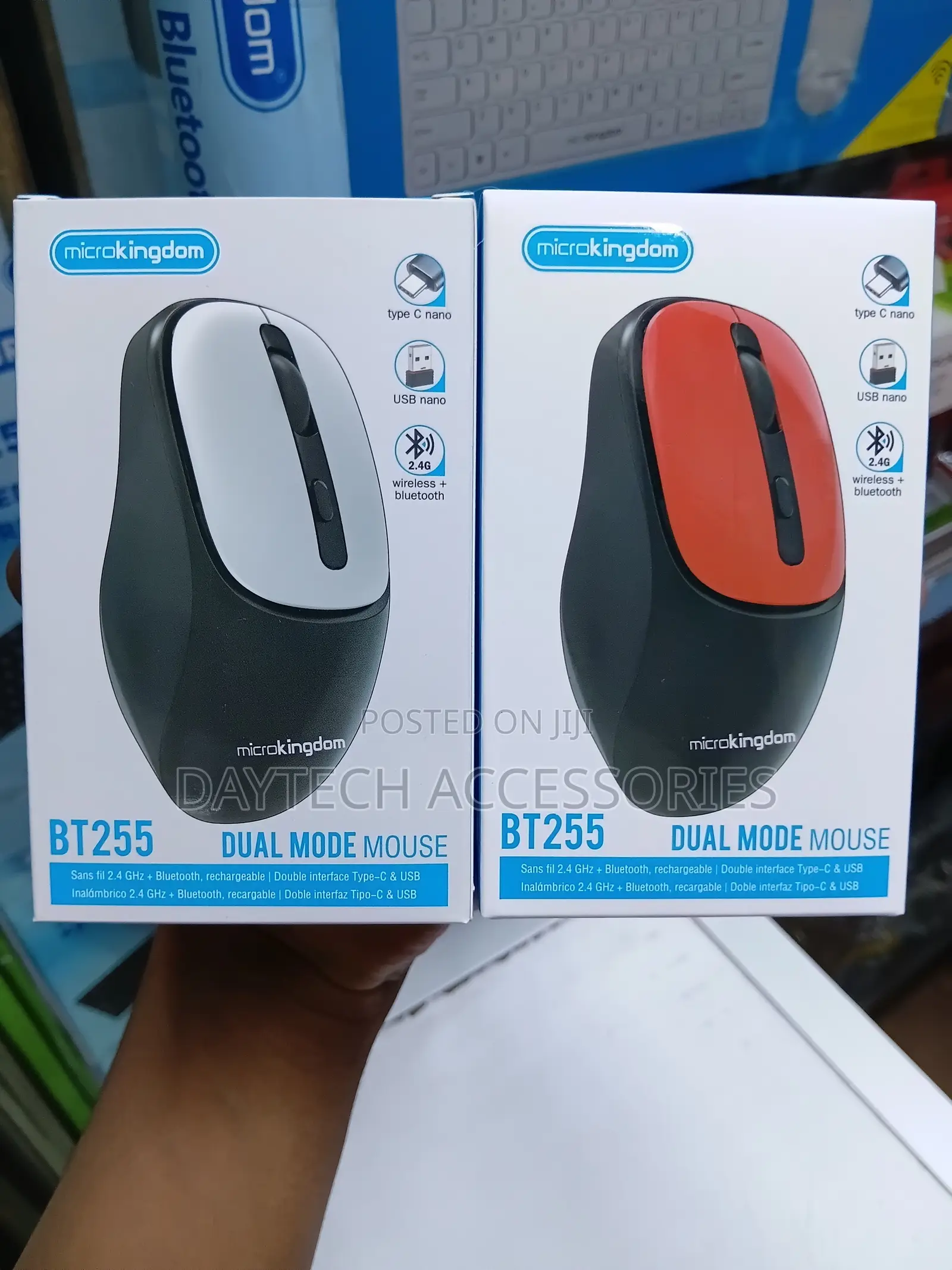 Microkingdom BT255 Dual Mode Mouse Both 2.4 GHz Wireless Bluetooth