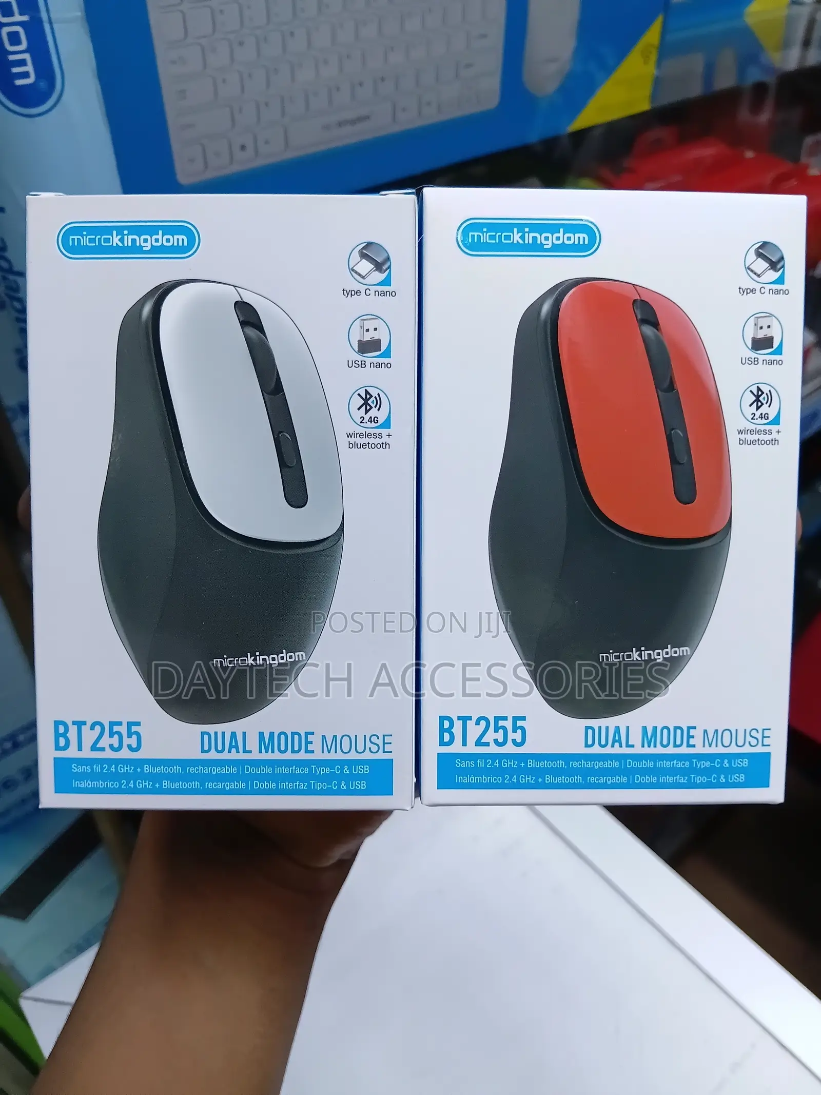 Microkingdom BT255 Dual Mode Mouse Both 2.4 GHz Wireless Bluetooth