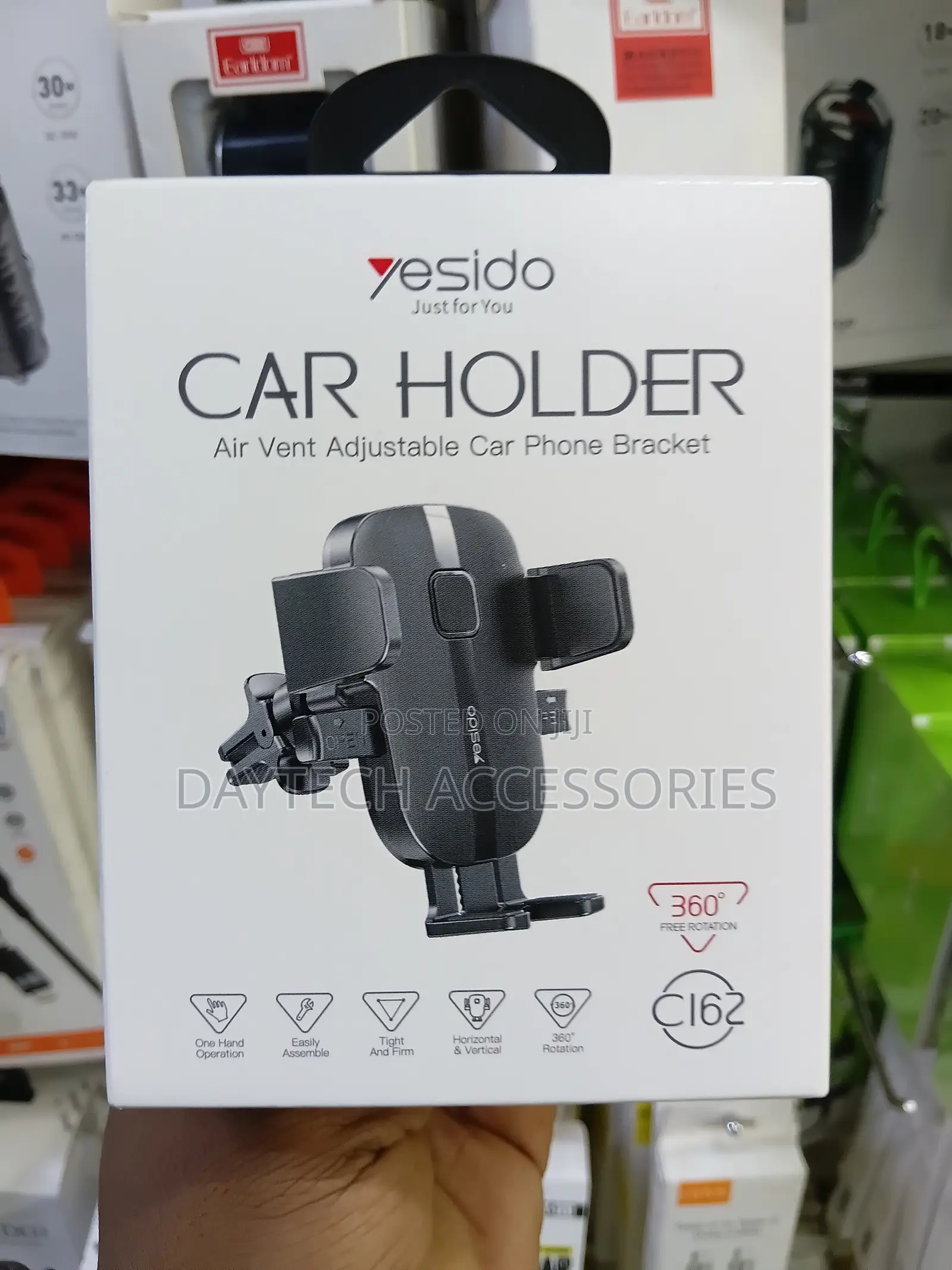 The Yesido C162 Air Vent Adjustable Car Phone Holder.