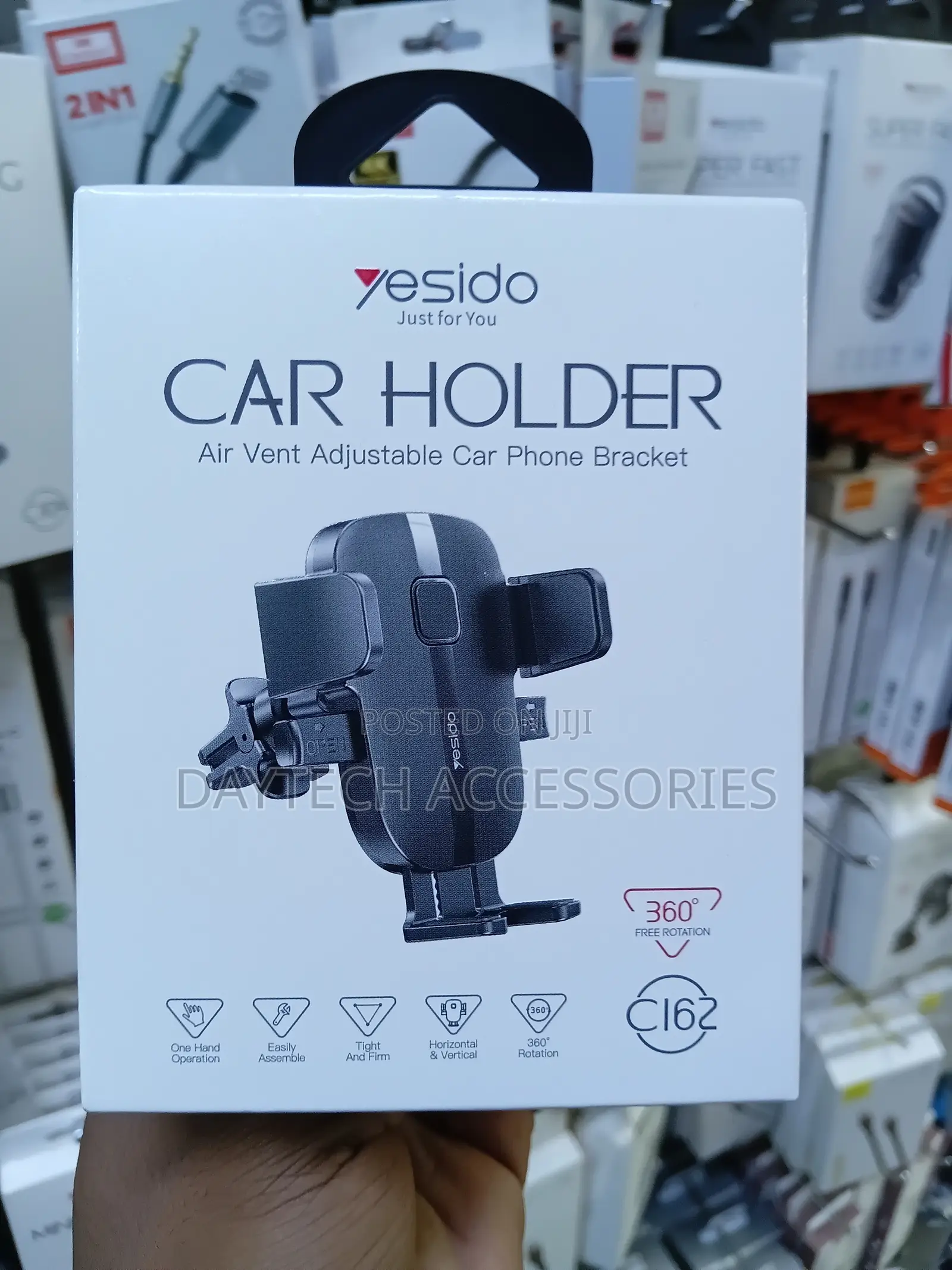 Yesido C162 Car Holder Air Vent Phone Bracket 360-Degree Rotation