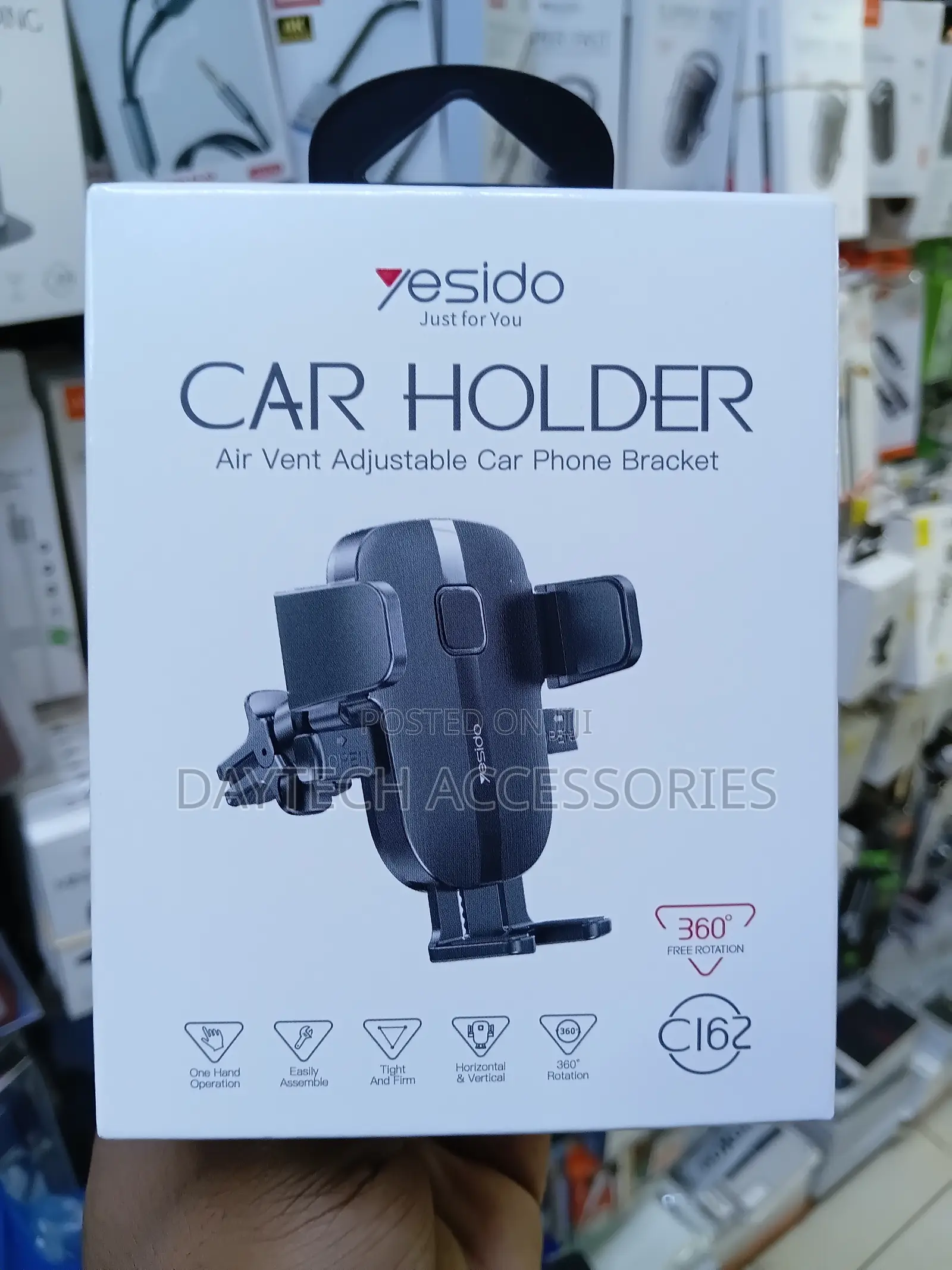 Yesido C162 Car Holder Air Vent Phone Bracket 360-Degree Rotation