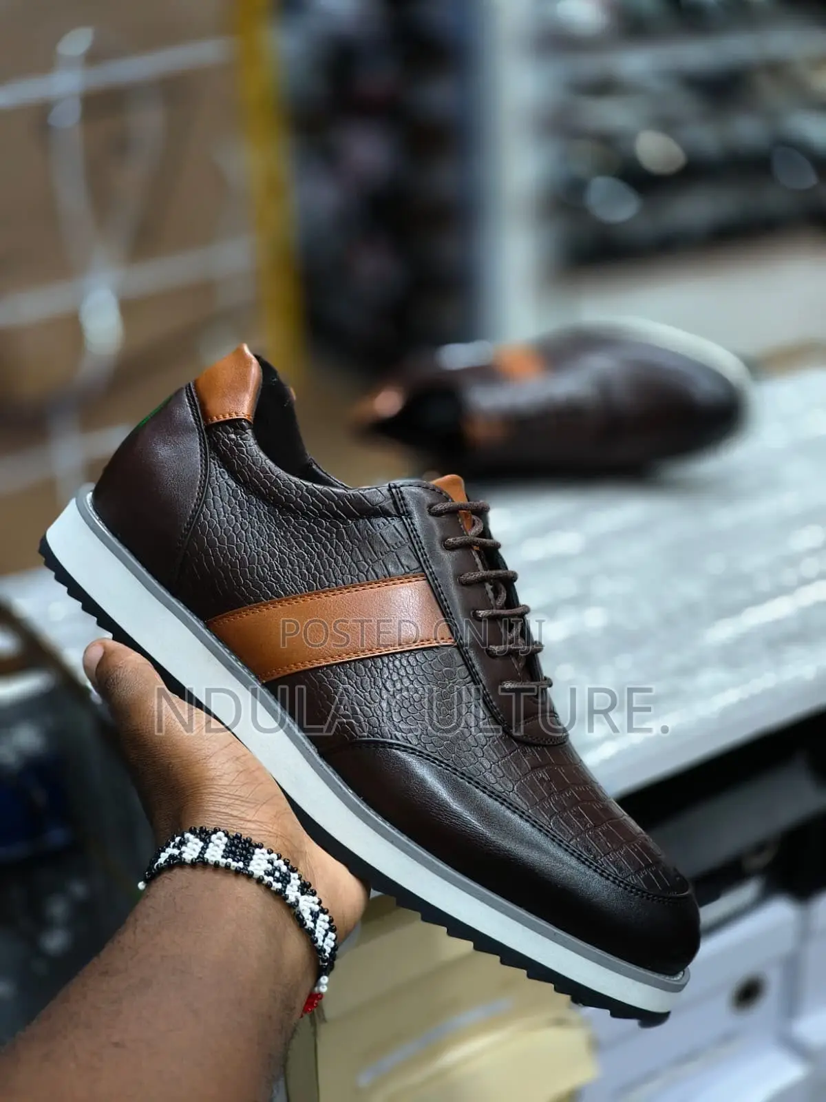 Timberland Men's Premium Brown Leather Smart Casual Dress Sneaker