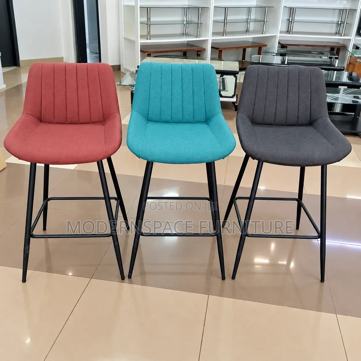 Modern High Bar Stools – Fabric Counter Chairs