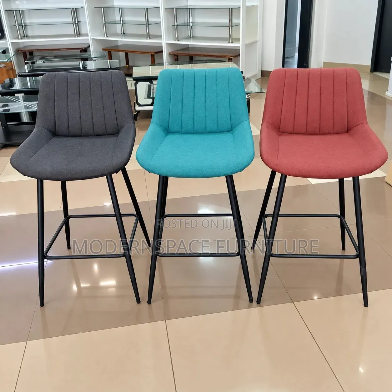 Modern High Bar Stools – Fabric Counter Chairs