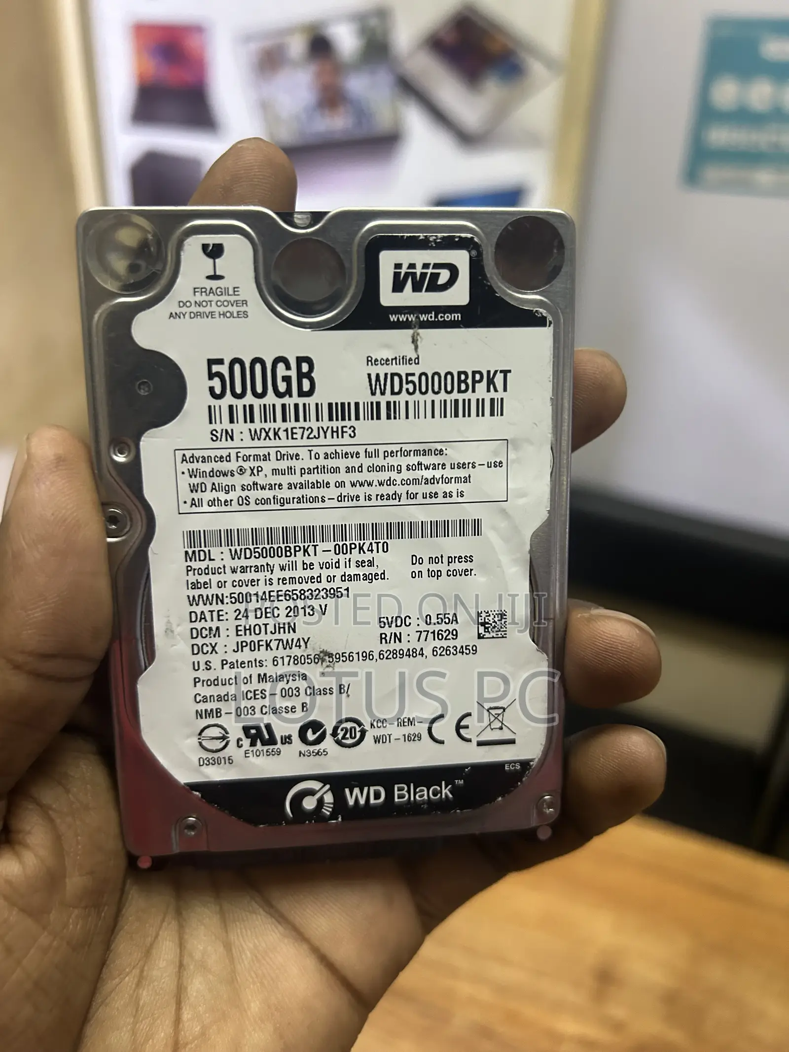 500gb HDD Western Digital Original Brand