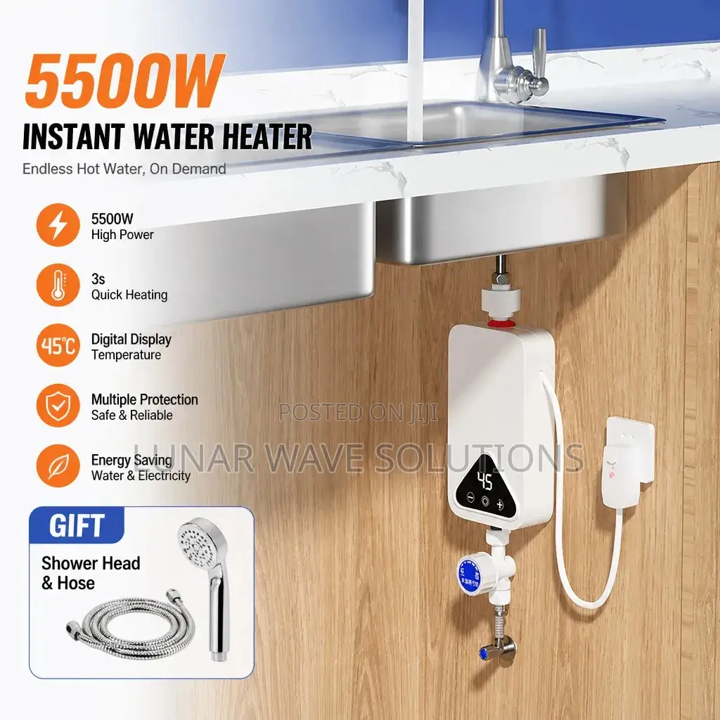 5.5kw Undersink Water Heater With Handheld Shower