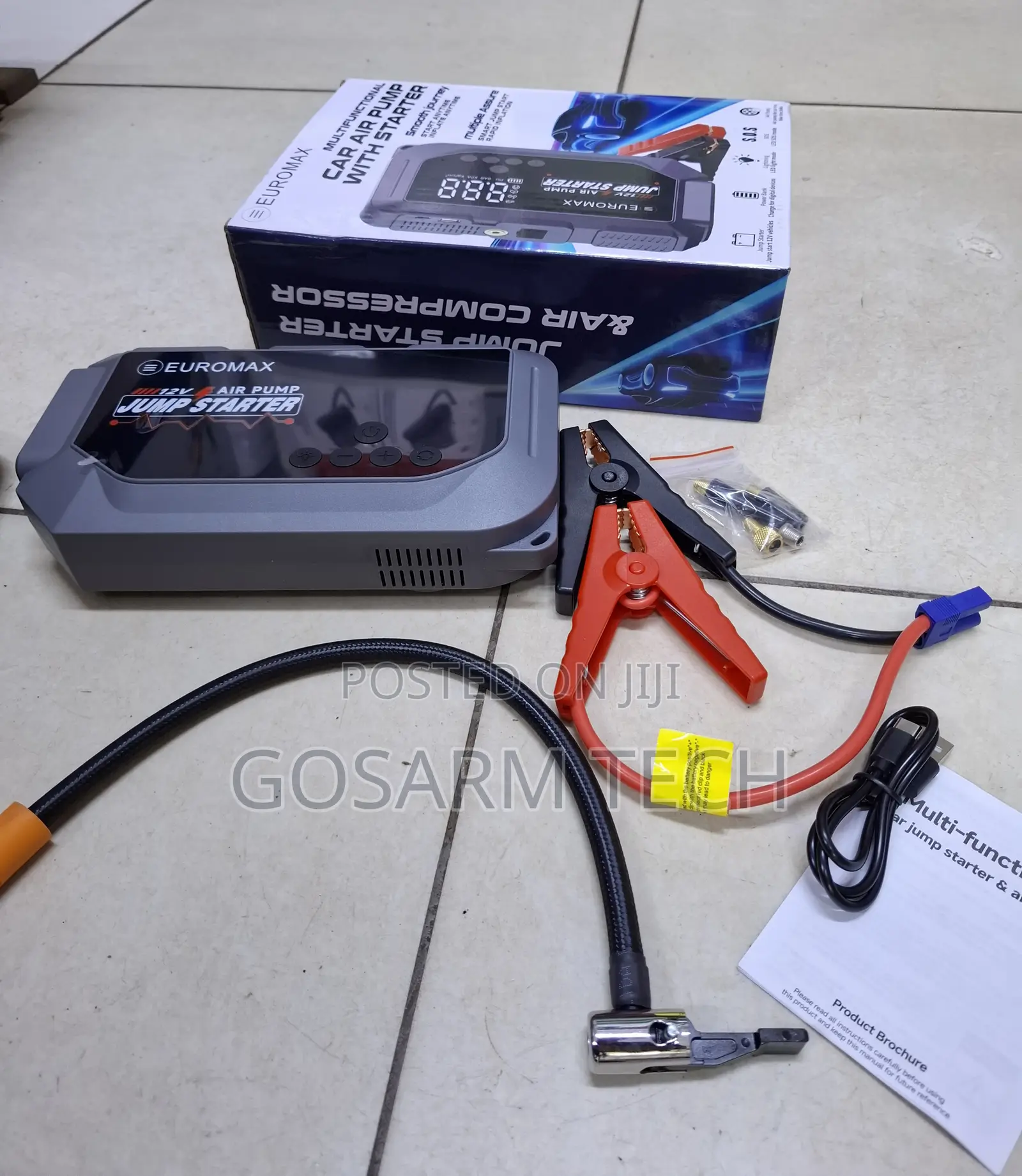 Latest Model Euromax EMK3 Car Jump Starter With Air Compressor