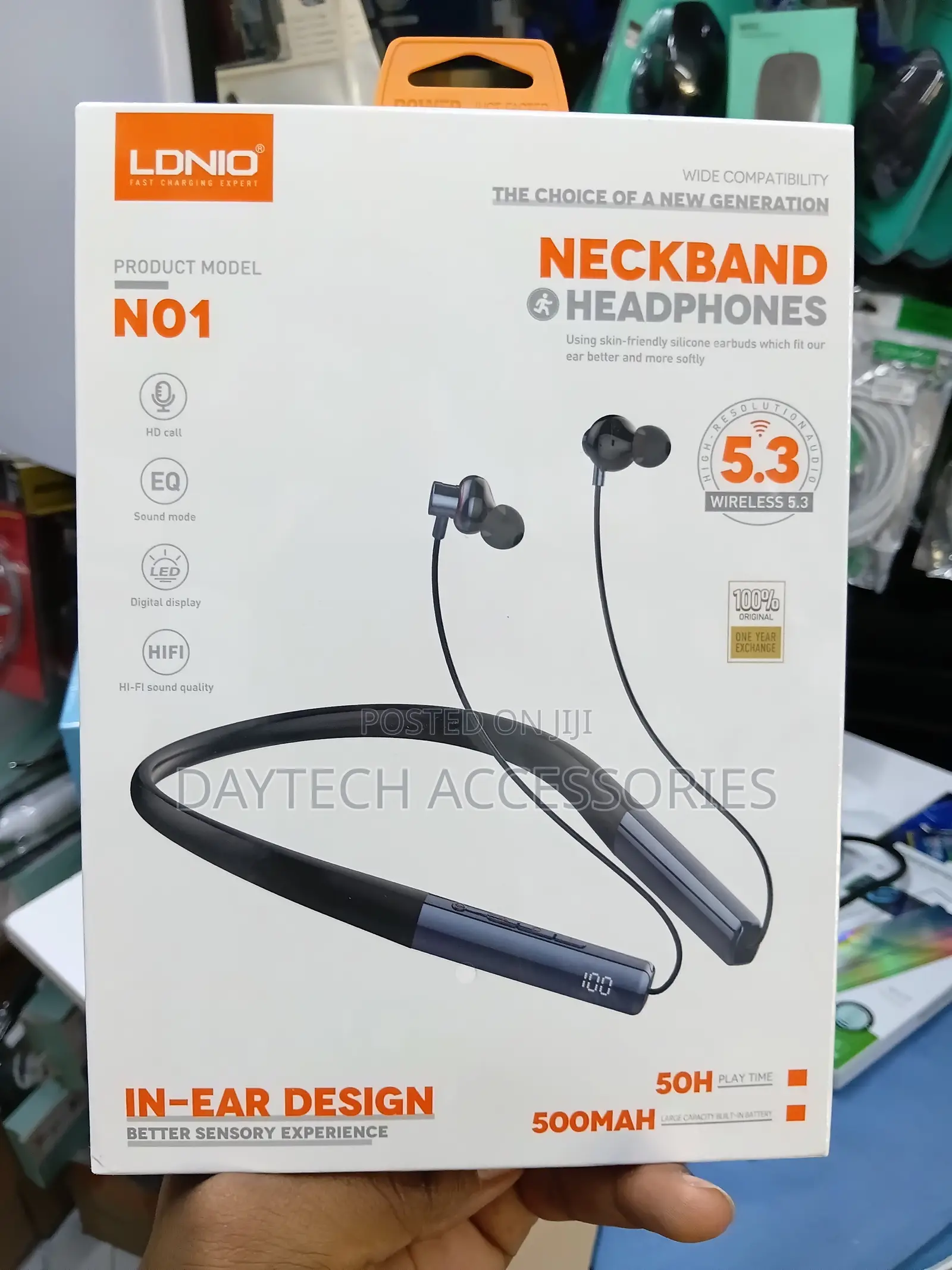 LDNIO N01 Neckband Wireless Bluetooth 5.3 in-Ear Sports Earphones