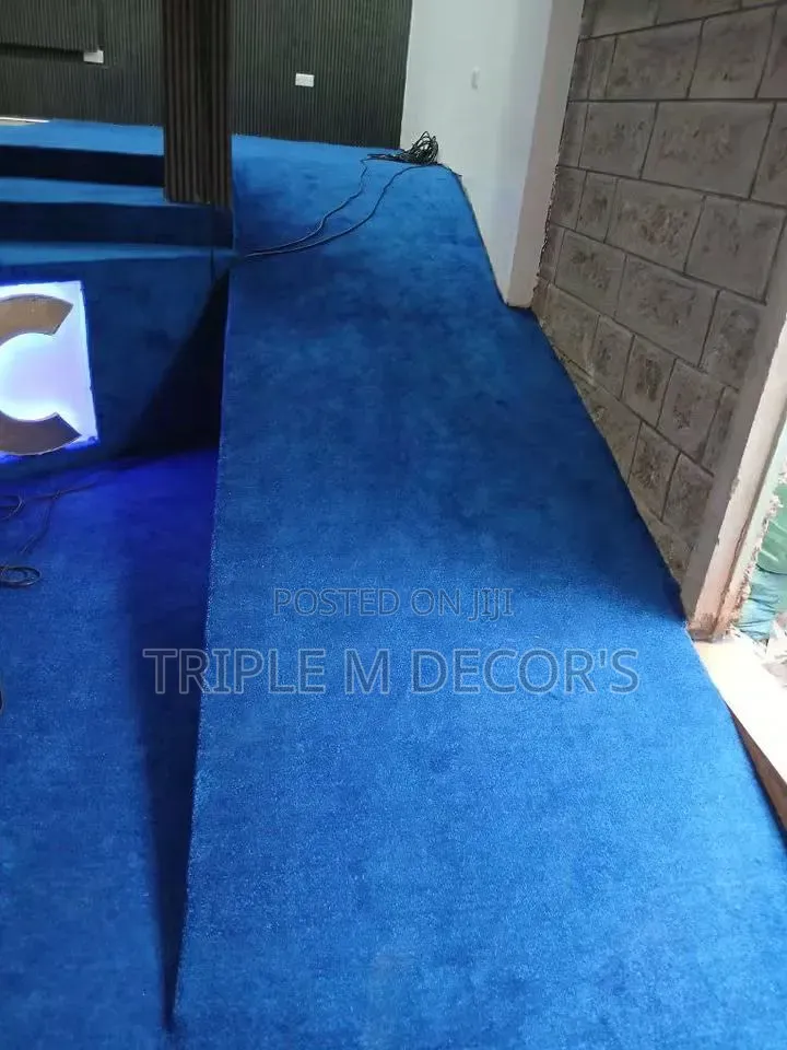 Blue 4mm Delta Commercial Wall to Wall Carpet
