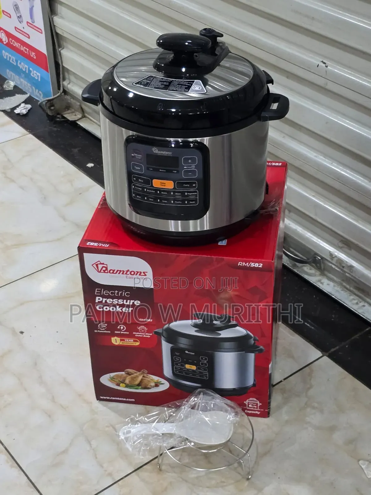 Ramtons Electric Pressure Cooker 6L RM/589 With Stainless Steel Pot