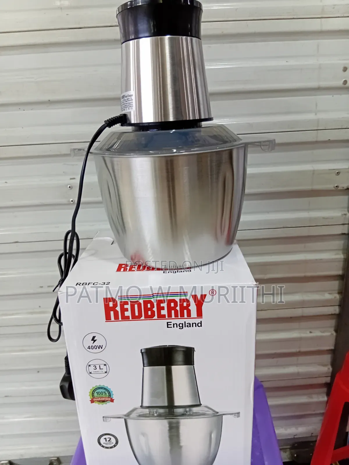 Redberry Vegetable Chopper 3L Meat Mincer