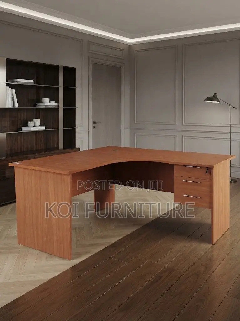 Office Desk; Round Curved 1.2 Meter Home Office Desk With Drawers
