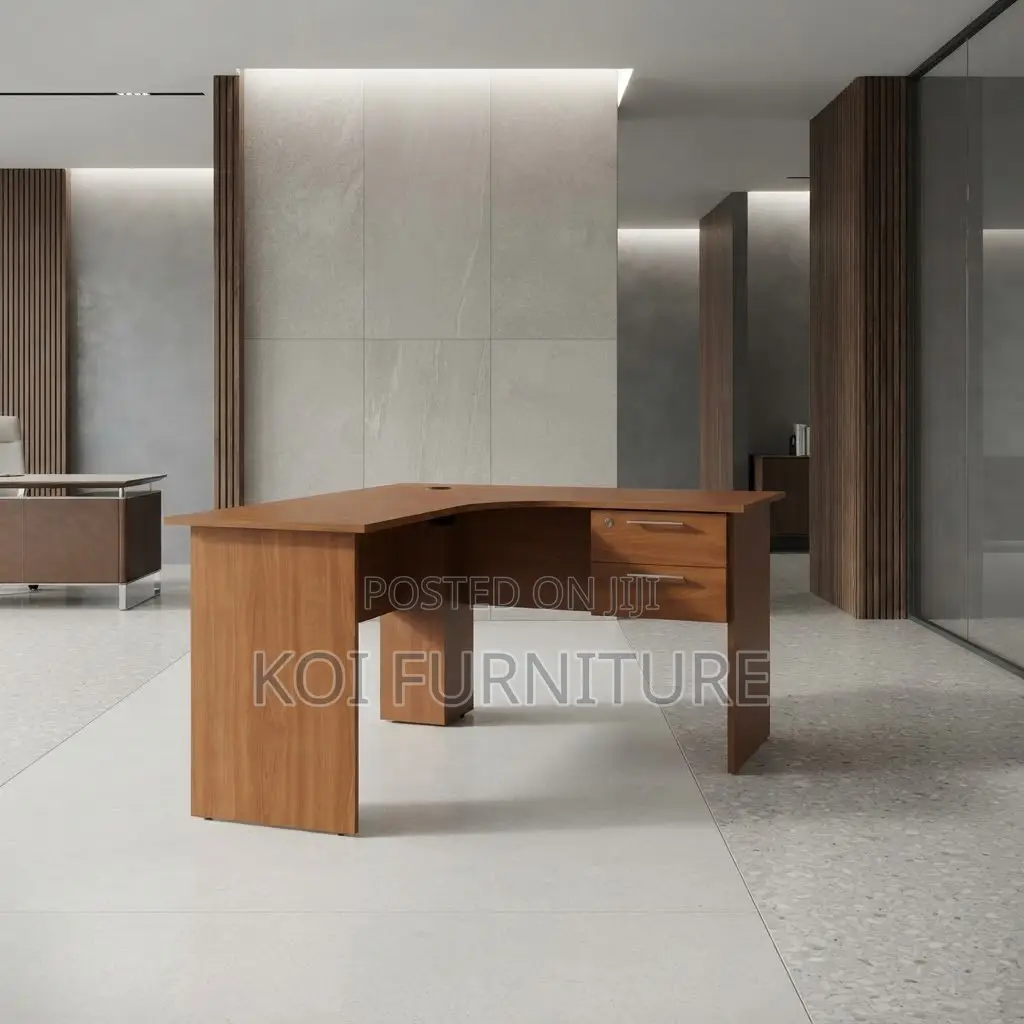 Office Desk; Round Curved 1.2 Meter Home Office Desk With Drawers