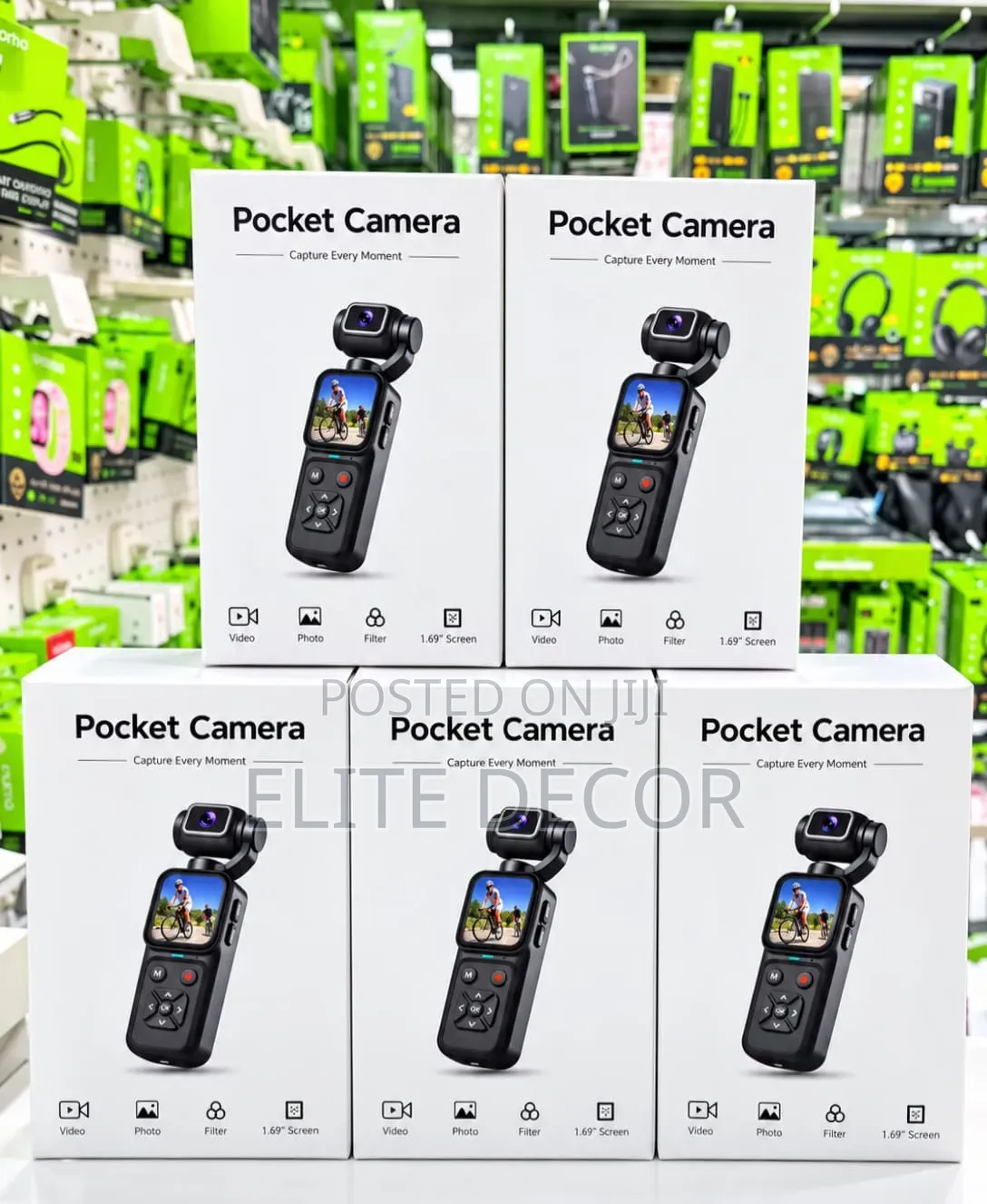 180° Rotating Pocket Vlogging Camera – 1.69" Screen