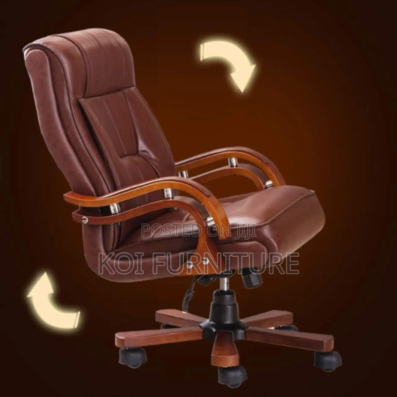 Office Chairs; Executive Modern Brown Leather Office Bliss Seats