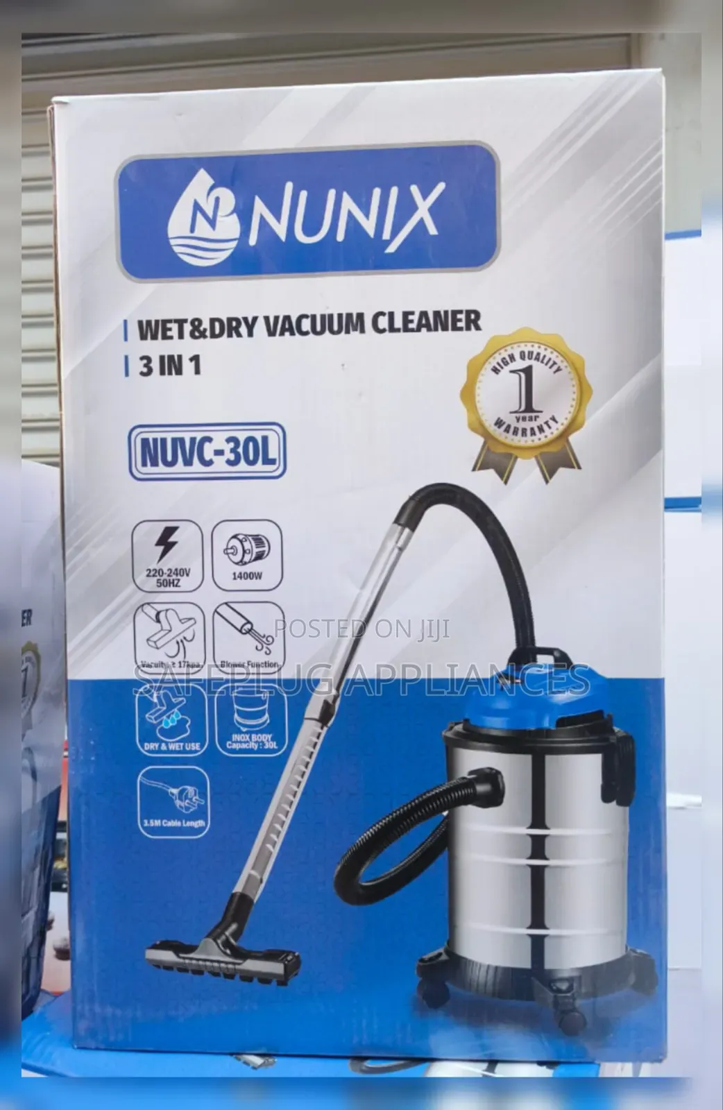 30L Heavy Duty Wet Dry Vacuum Cleaner | Powerful Suction