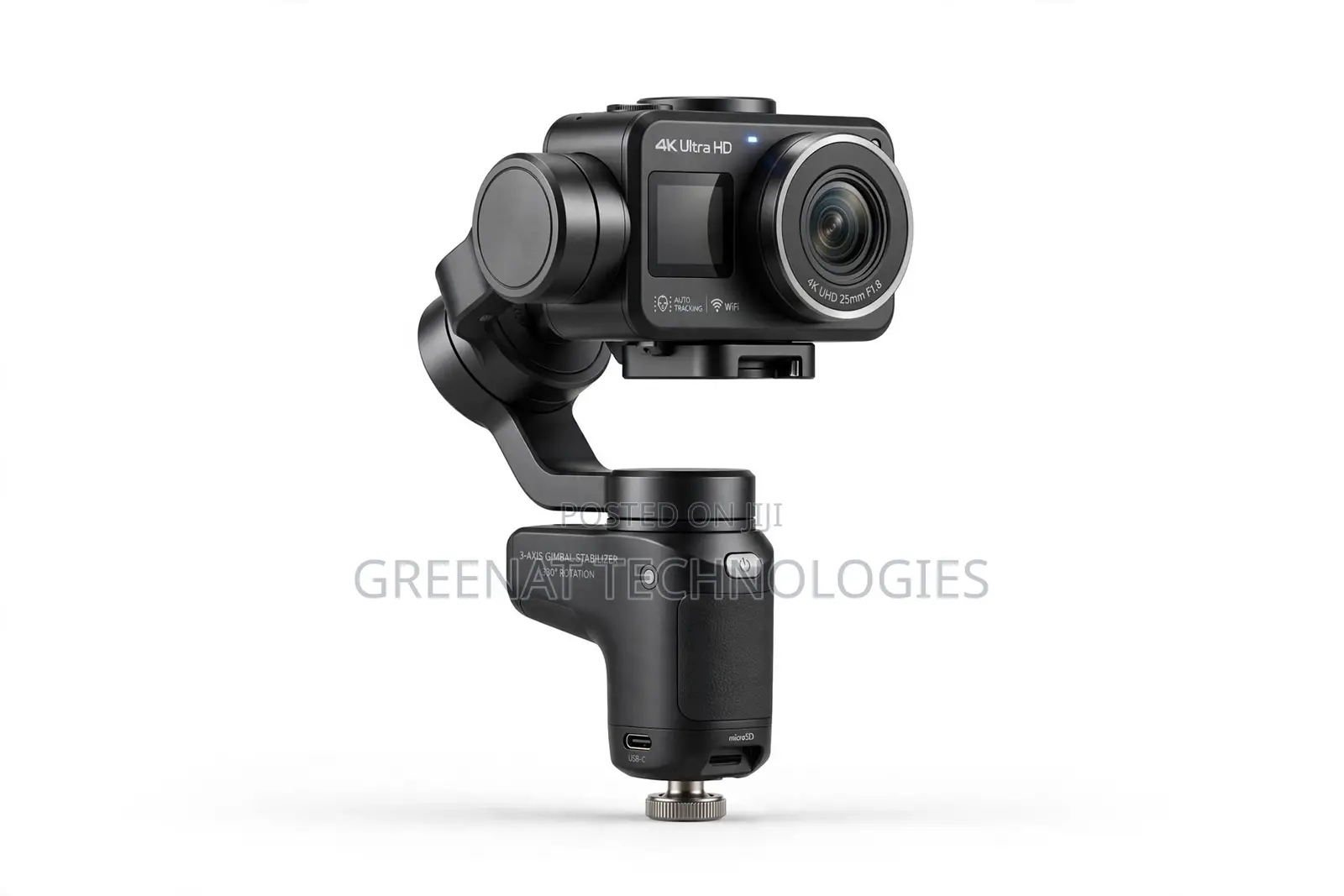 Ultra HD Smart Pocket Camera 330° 3-Axis Gimbal Face Tracking