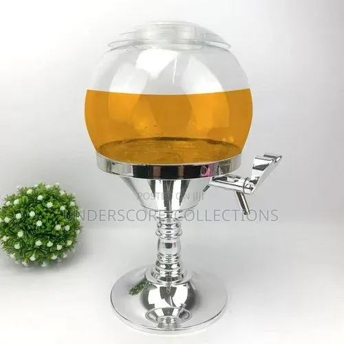 Cooling Spherical Wine Juice or Liquid Dispenser With Ice Slot