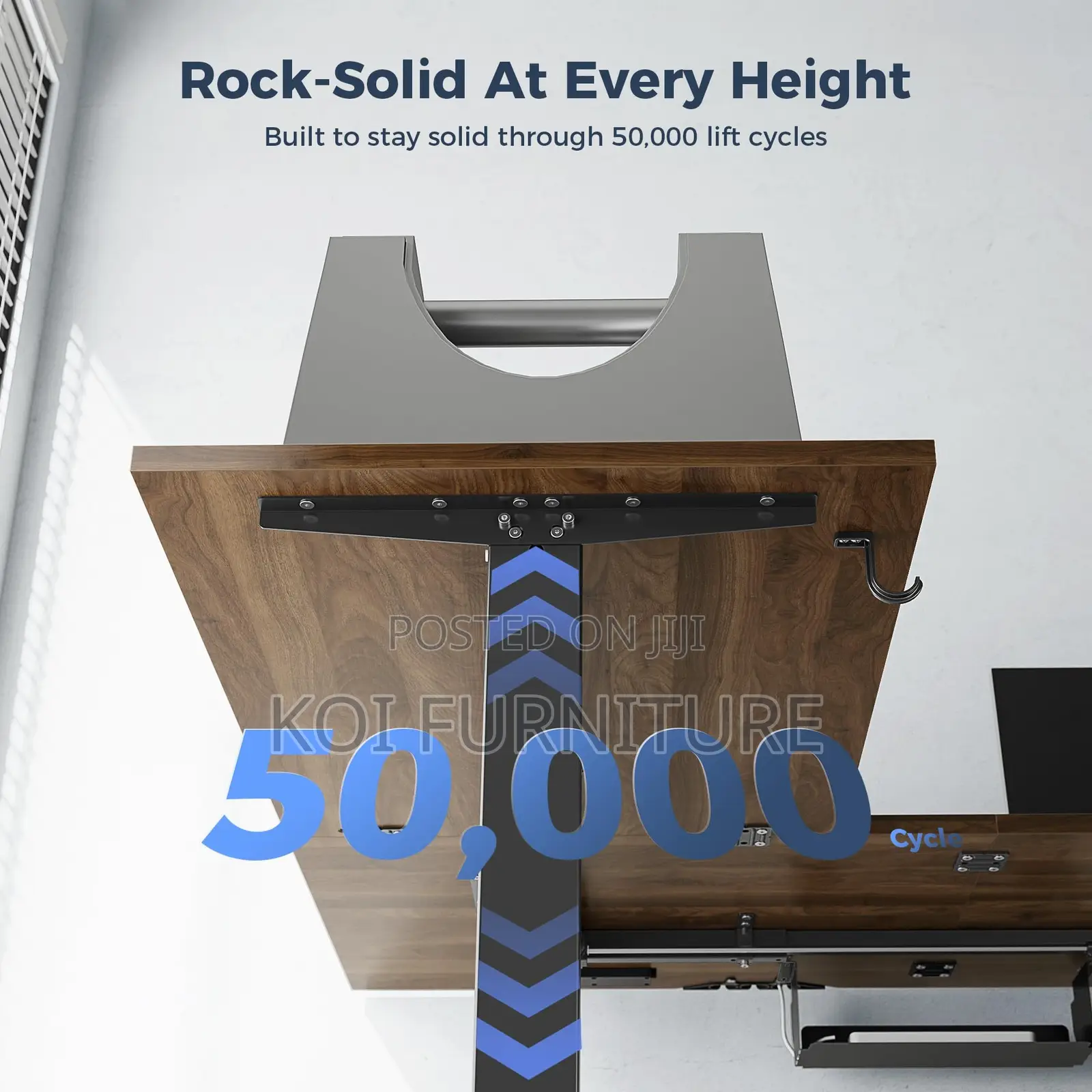 Office Desk; 1400MM Electric Triple-Motor Standing Desk