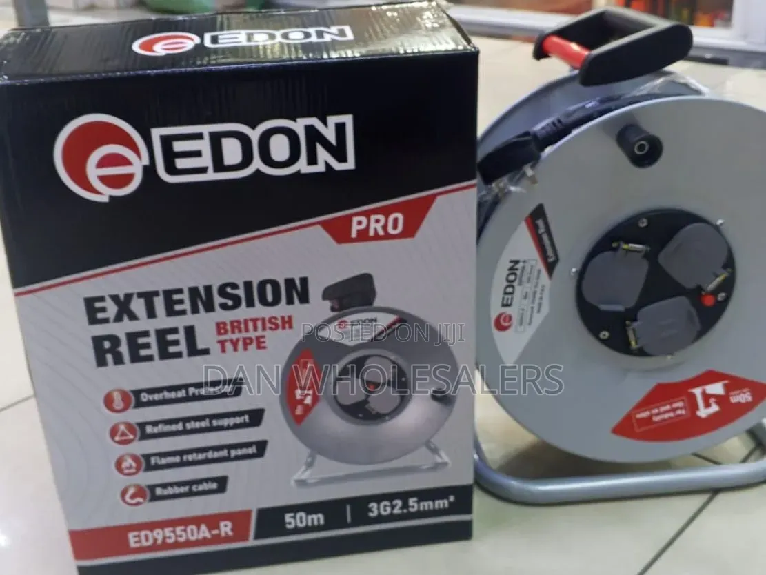 EDON Pro Extension Reel 50 Meters Flame Retardant Panel