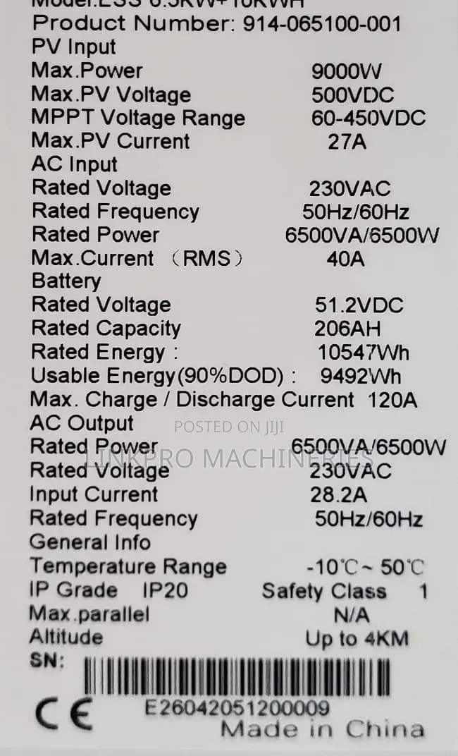 Redsun 2-in-1 10kwh Lithium Battery + 6kva Hybrid Inverter