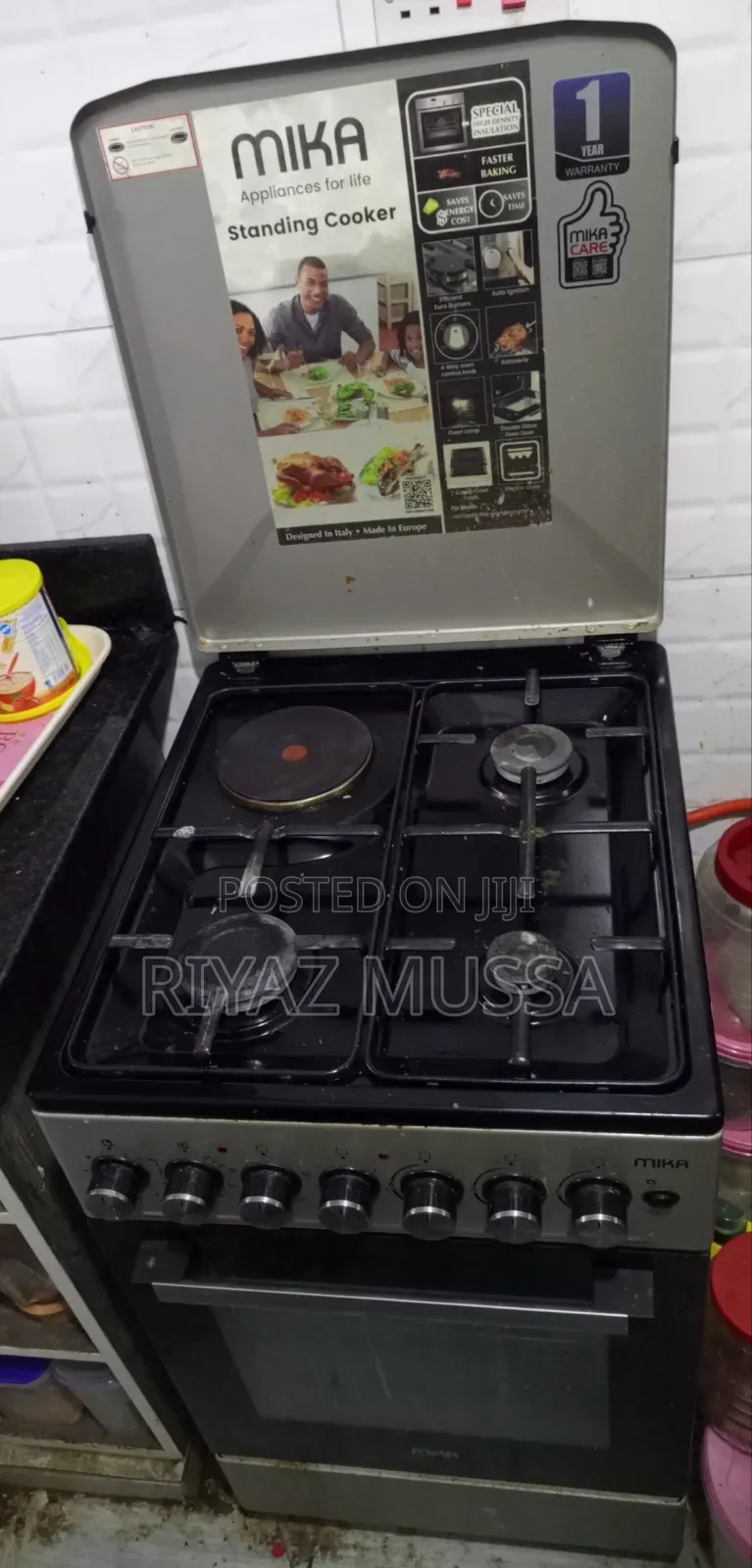 Mika Gas Cooker and Electric Oven With Chicken Rotary