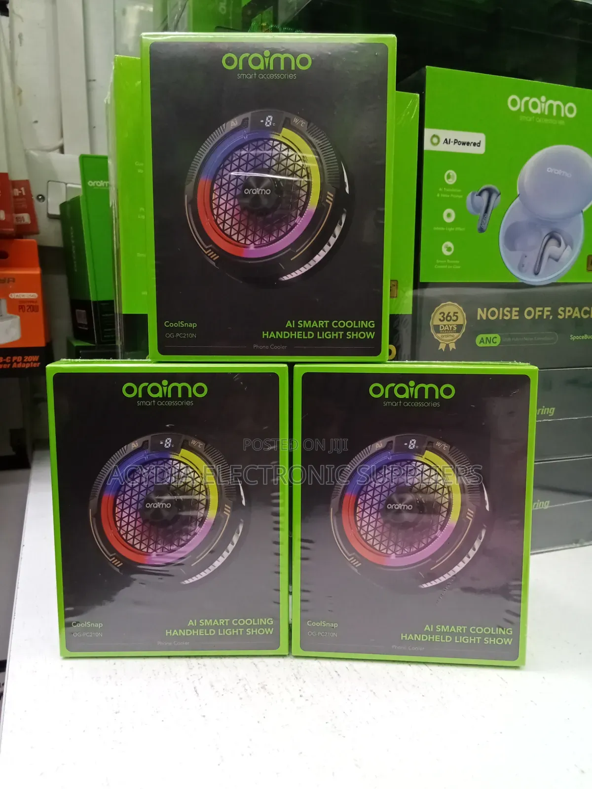 Oraimo Coolsnap AI Smart Cooling Phone Cooler Fan