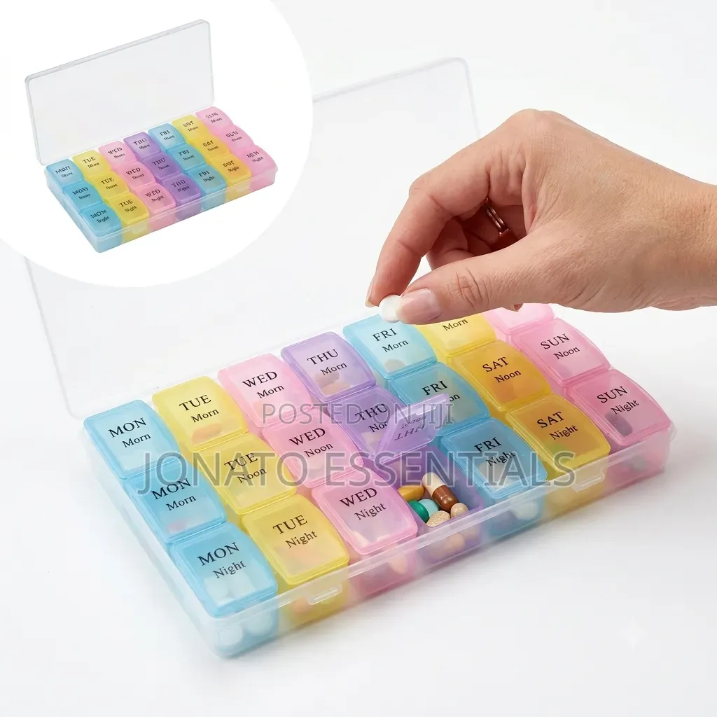 7 Day Pill Organizer Weekly Medicine Box 3 Times a Day
