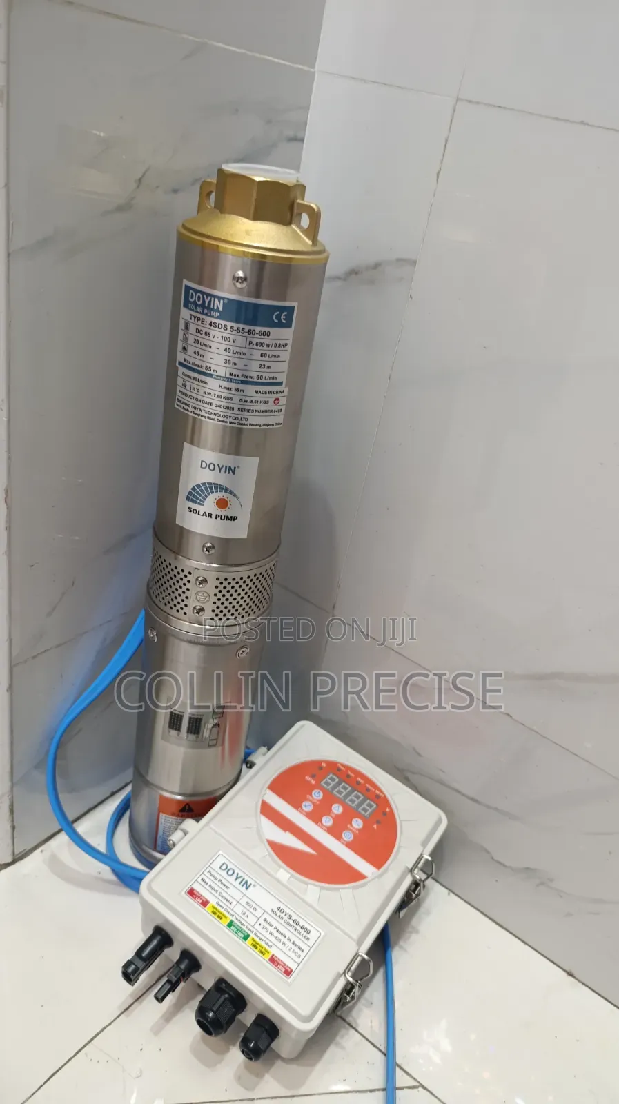 600w/0.8hp Doyin Solar Pump 55m Head