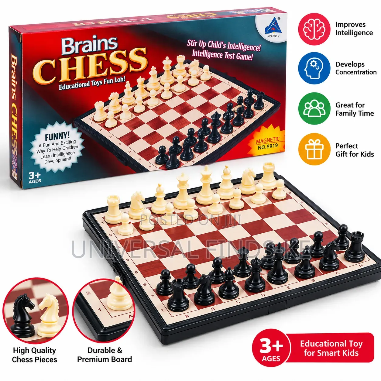 Magnetic Chess Board Set Portable Travel Chess Game for Kids Adults