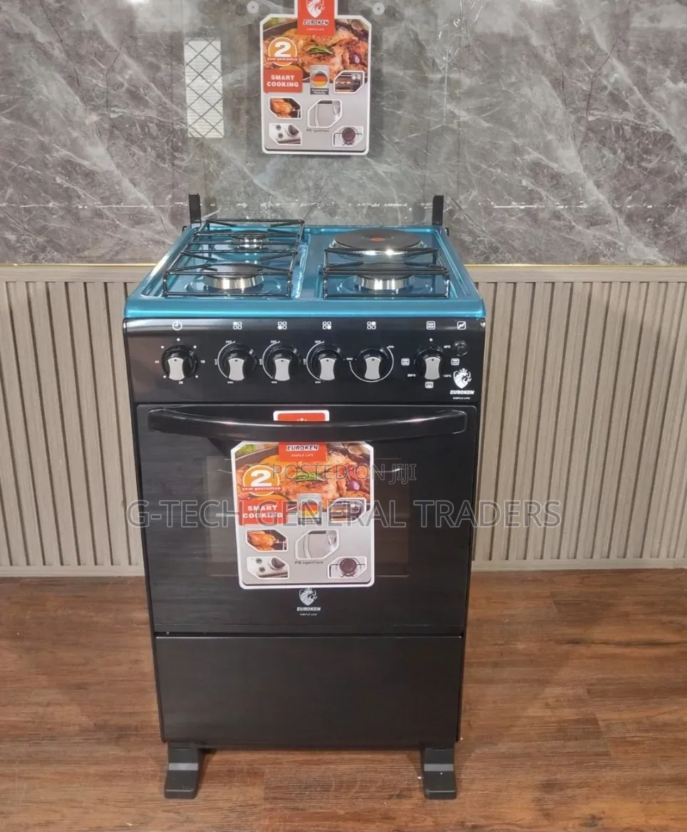 Euroken Free Standing Cooker 3gas+1hotplate 50×55