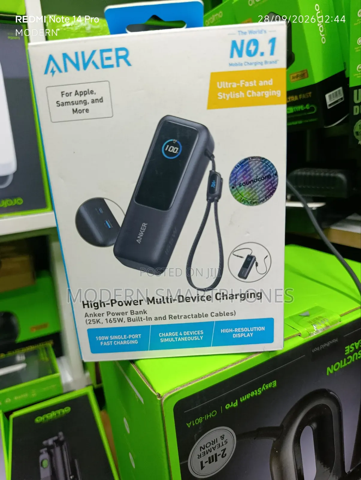 Anker Zolo Power Bank 25,000mAh, 165W, Built-In