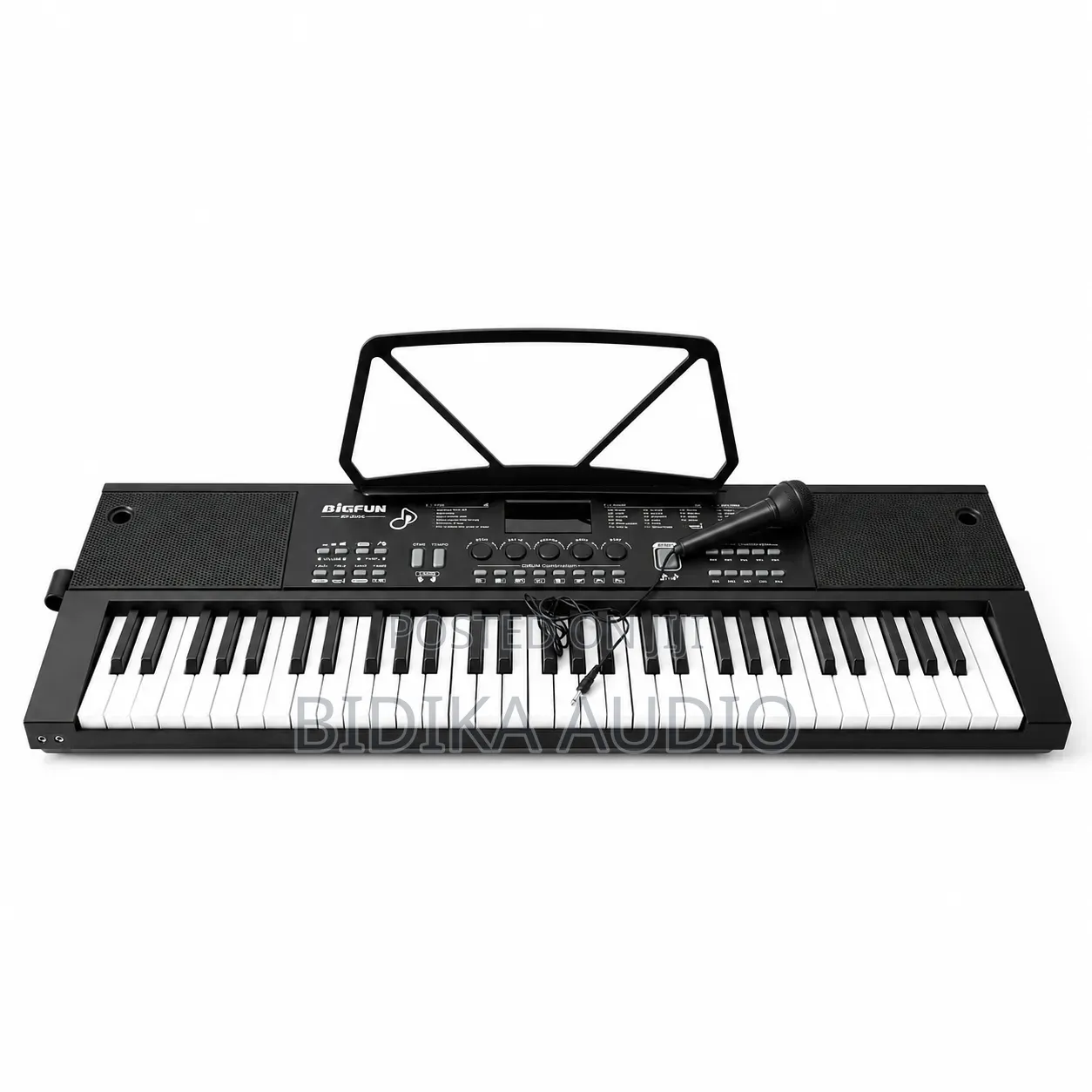 Bigfun 61-Key Rechargeable Electronic Piano Keyboard With Microphone