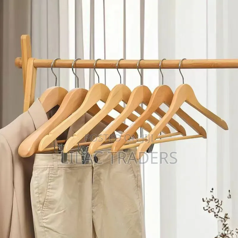 Strong Durable Wooden Clothes Hangers 3pcs Alp