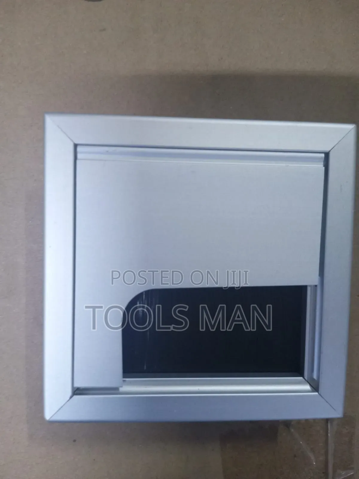 Aluminium Desk Cable Management Box With Brush, Square Grommet.