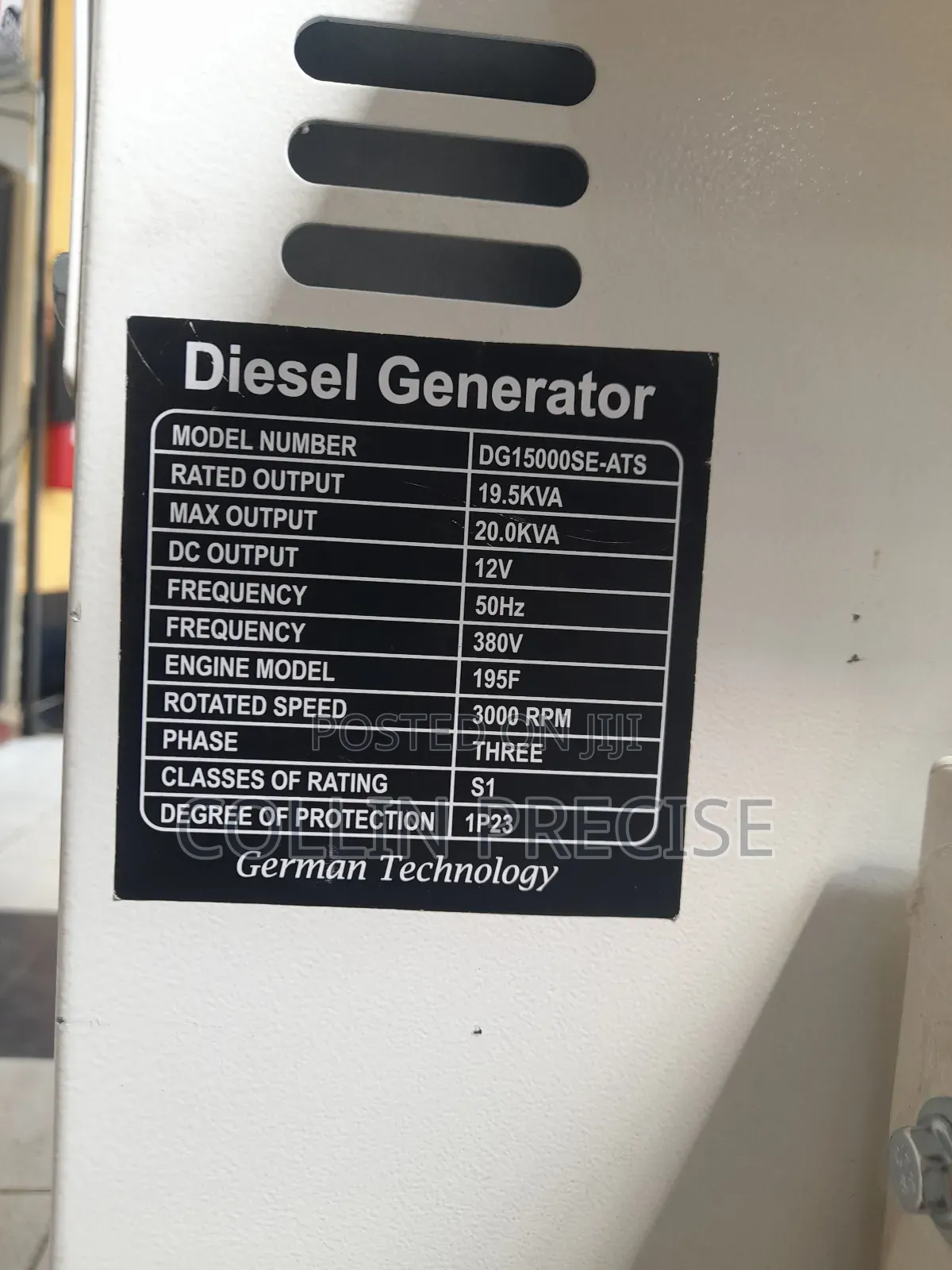 Back Up Pulsar 20Kva Silent Diesel Generator