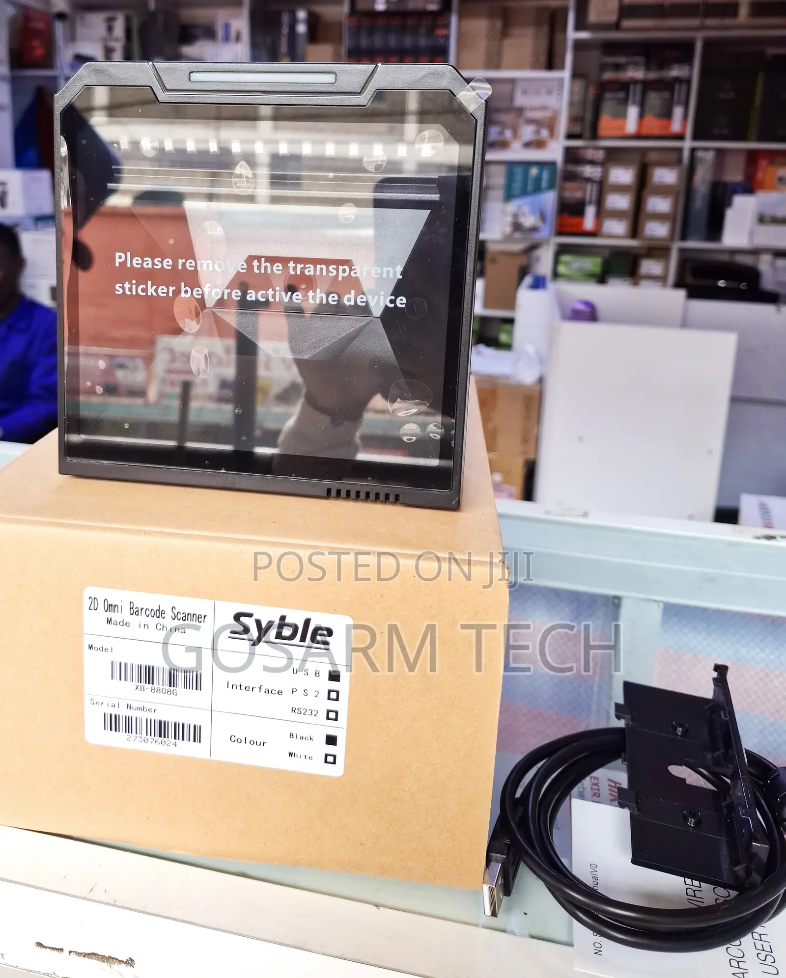 XB-8808G 2D Barcode – Hands-Free Scanner for Supermarket Retail POS