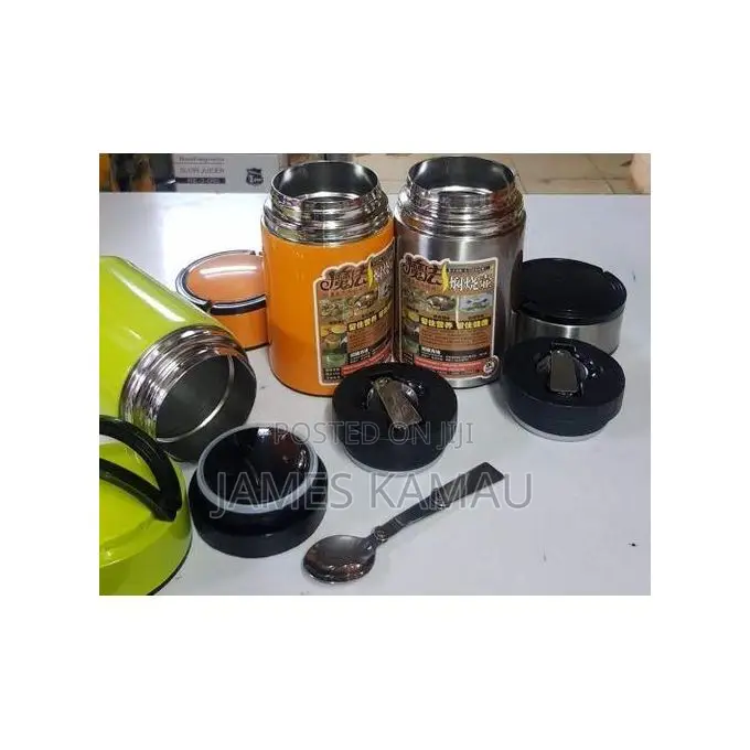 Stainless Steel Insulated Food Flask - 800ml, Multicolor,
