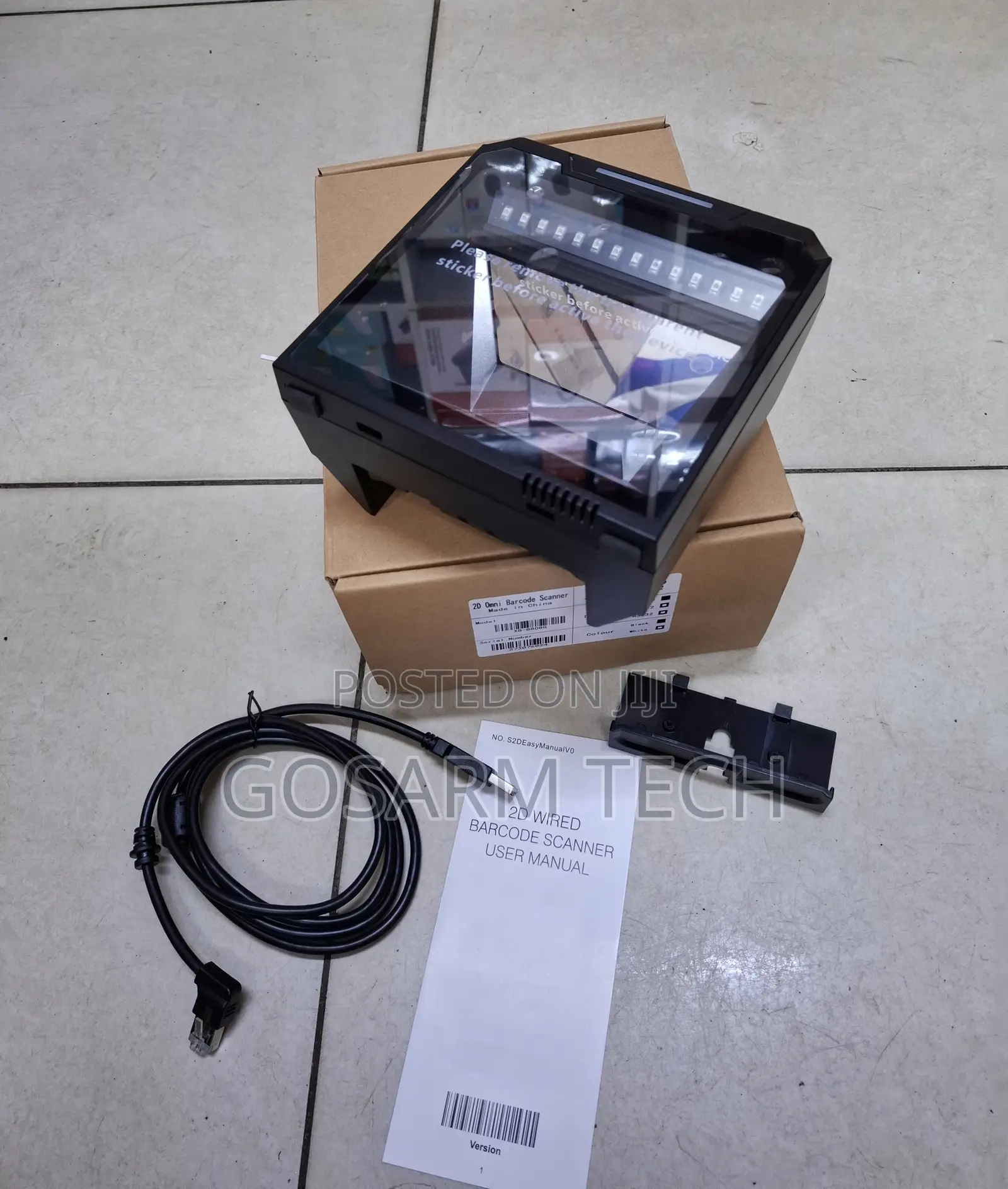 USB Plug Play Hands-Free Desktop POS Table Mount Scanner