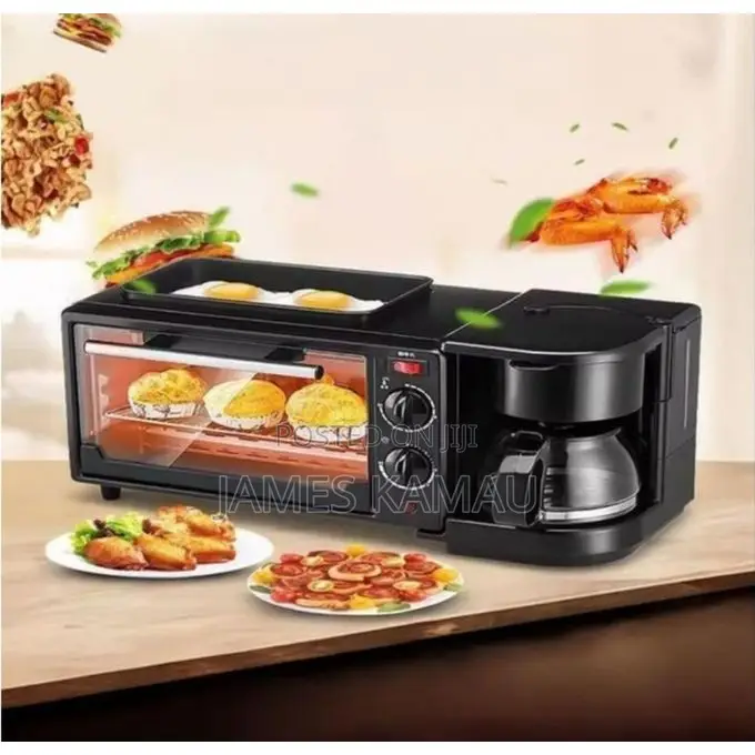 REKI 3-in-1 Breakfast Station With Oven and Coffee Maker