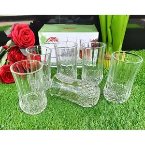 Riedel Set of 6 Long Diamond Glasses Elegant Textured Crystal Clear