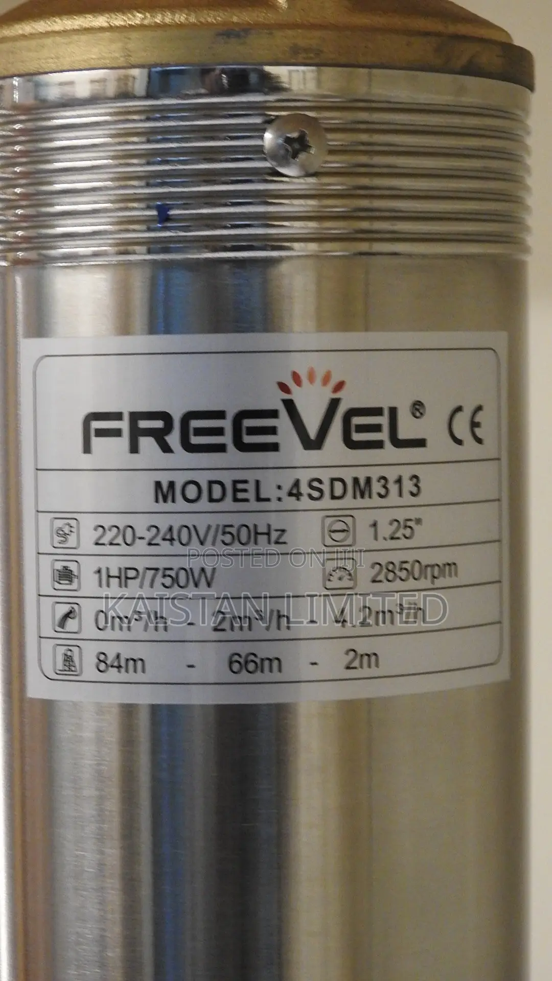 Freevel 1hp Submersible Borehole Water Pump – Model 4sdm313