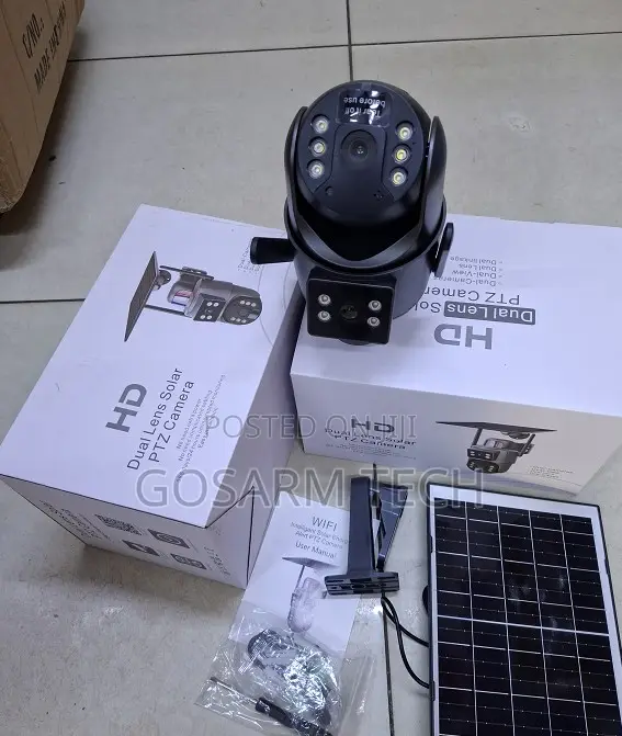 4MP UBOX Dual Lens WiFi Solar Camera Full Color With Two Audio