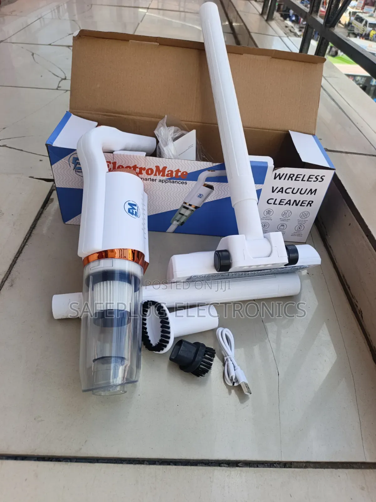 ElectroMate Portable Wireless Vacuum Cleaner for Home Car