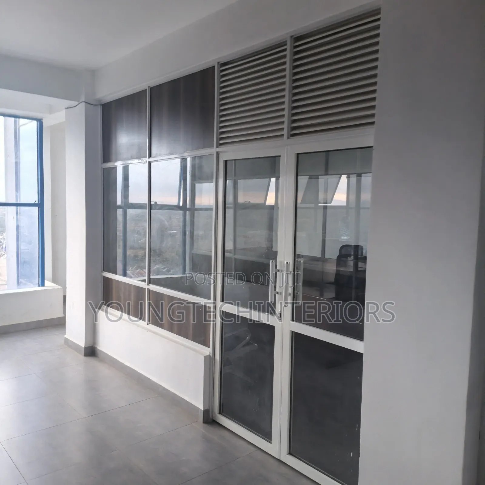Aluminium MDF and Glass Partition