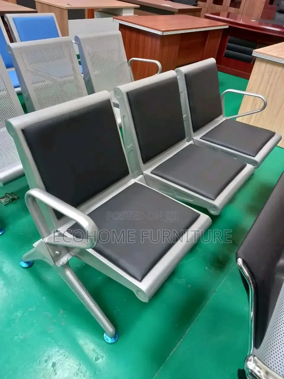 3-Seater Waiting Area Chair – Airport, Hospital Reception