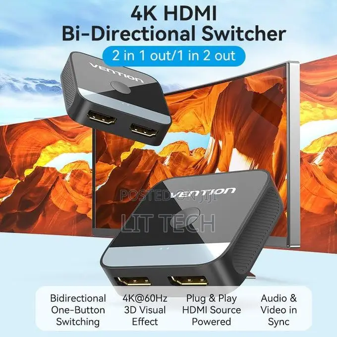 Vention 2-Port HDMI Bi-Direction Switcher (AKOB0)